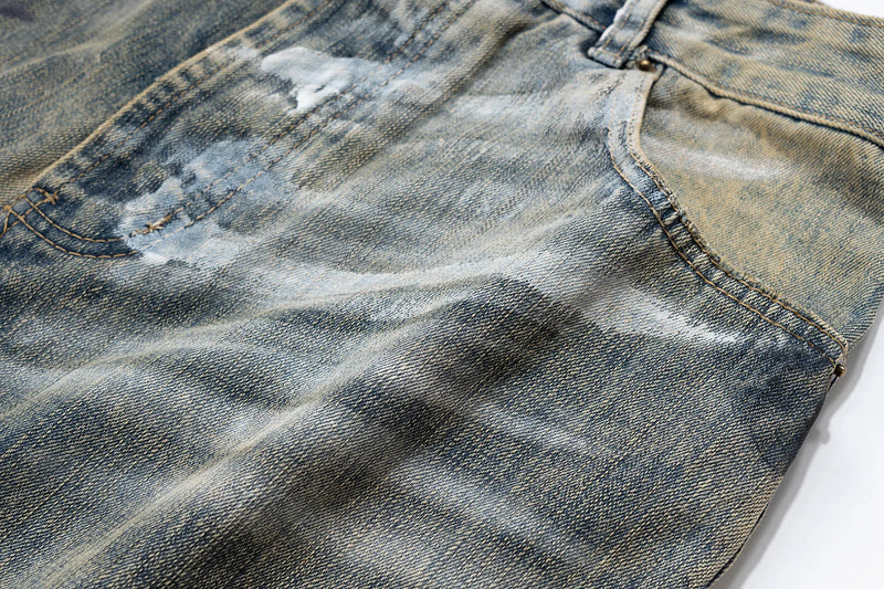 graffiti handdrawn damaged wash baggy jeans for men and women straight streetwear y2k denim trousers pantalones hombre cargos 1 unique cargo style 103