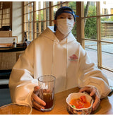 Mens Oversized Hoodie White With Hat 5Xl Plain Hoodies Oversize For Me