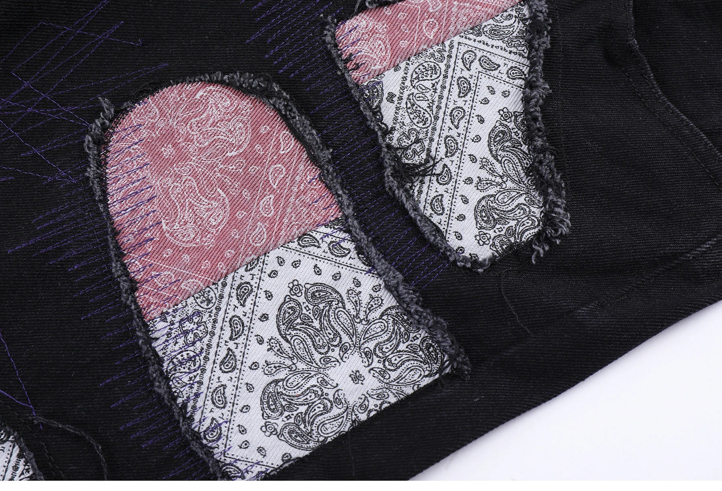 patchwork harajuku denim jeans mens zipper jeans hip hop fashion streetwear new casual straight joggers pants jeans for men unique joggers style 2474