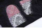 patchwork harajuku denim jeans mens zipper jeans hip hop fashion streetwear new casual straight joggers pants jeans for men unique joggers style 2474