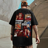 Gothic Vintage anime – Trendy Style Skateboard Boy Graphic Printed T Shirt For Men