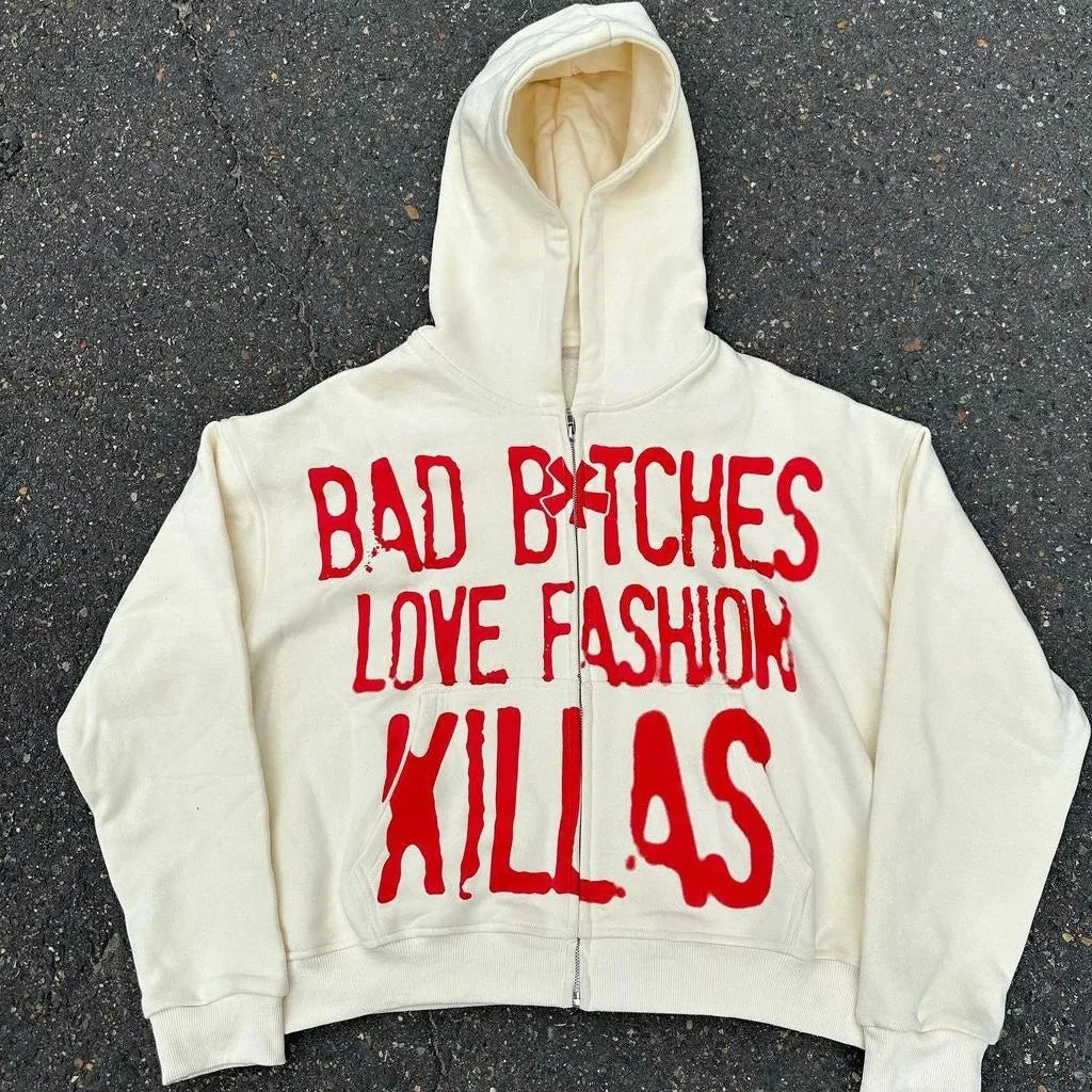 Reaper aesthetic hoodie with edgy horror designs