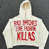 Reaper aesthetic hoodie with edgy horror designs