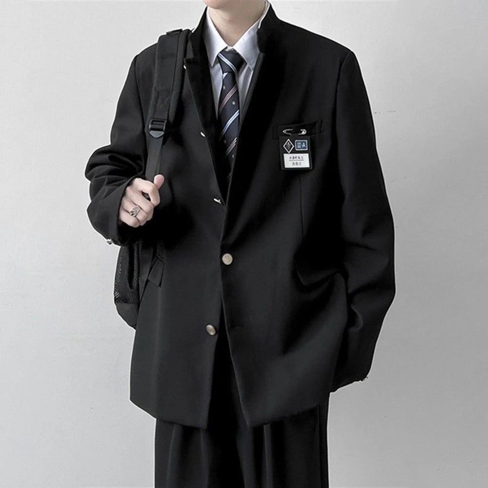 Student Uniform Jacket 2024 New Spring College Style School Uniform Stand Collar Blazer