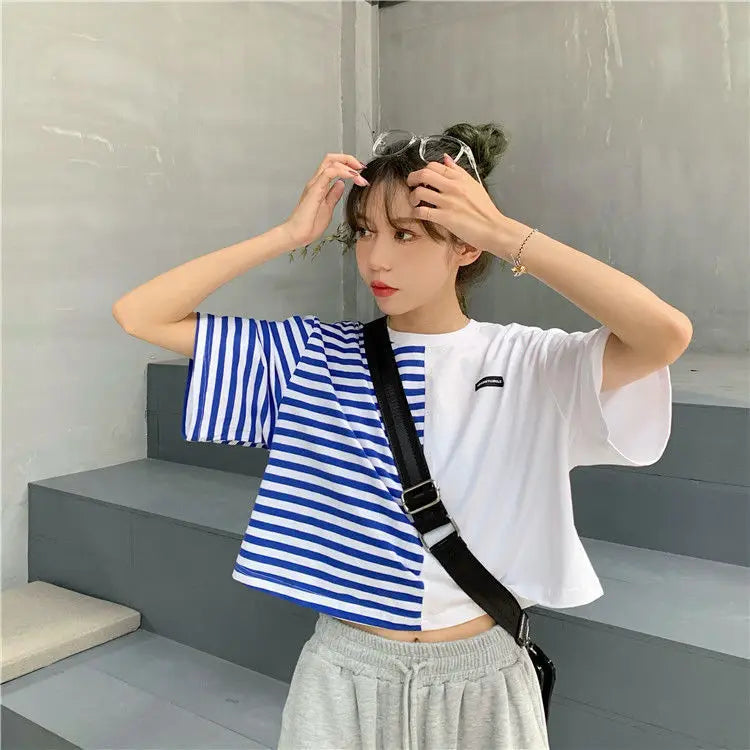 Trapwear Anime panel – Short Sleeved T Shirt Women 2024 New Summer Design White Spl