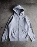 grunge knit sweater with heavyweight fabric, layered urban look for cold weather, street fashion menswear trend for seasonal 
