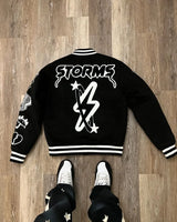 American New Trend Personality Graphics Mao Jinxiu Oversized Jacket Men's Y2K Harajuku Hip-hop Gothic Casual Joker Street Wear