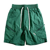 summer quick drying shorts mens loose straight casual sports pants thin breathable solid color zipper pocket cargo pants unique cargo style 952