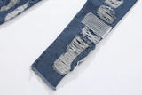distressed skinny flared micro flare jean for mens mesh big destroyed ripped denim jeans hip hop biker jeans pants male unique jeans style 1335