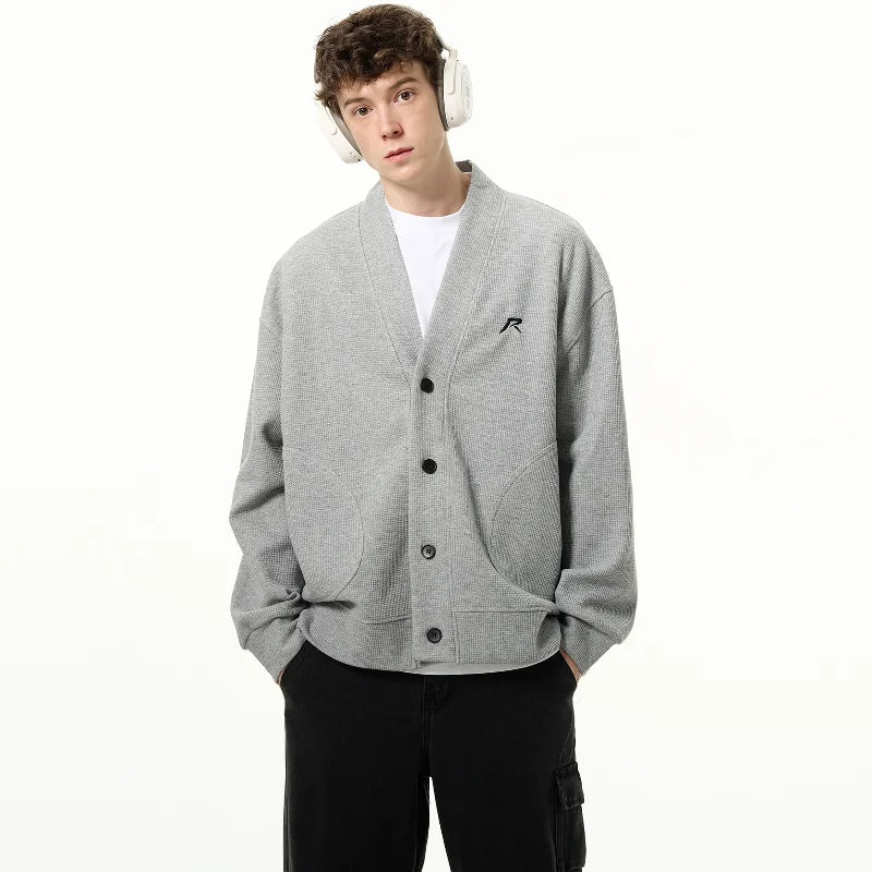 varsity flame knitwear, statement sweater, cozy knitwear for men, oversized grunge aesthetic winter top