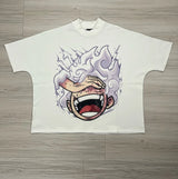 oversized cartoon tee with bold sketch-style graffiti and blur