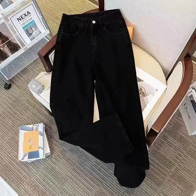 harajuku black pants hip hop retro men women gothic high waist wide trouser graphic embroidered baggy jeans streetwear y2k jeans unique jeans style 1986
