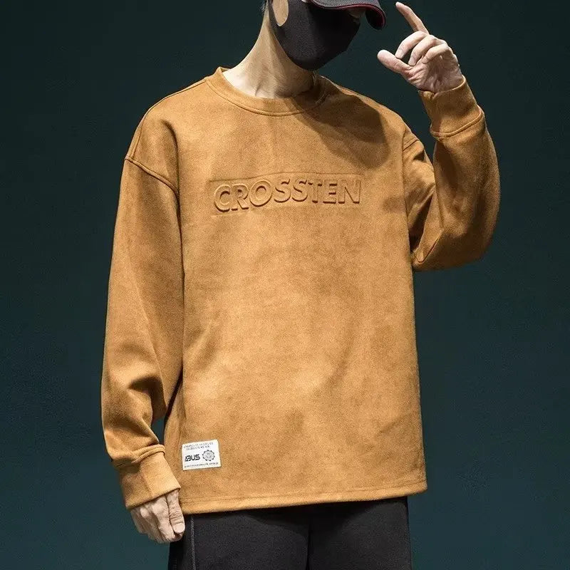 Autumn Letter Foam Printed Crewneck Sweatshirts For Men Oversized Pullovers Hoodies 2025 New Y2K Streetwear Sudaderas Aesthetic