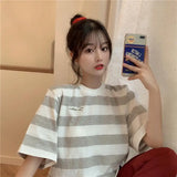 Anime Crying angel – Summer 2024 New Style Striped Salt Short Sleeved T Shirt For
