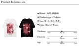 Anime Chrome logo – Men Short Sleeve T Shirts Letter Reflection Print Tshirt Hig