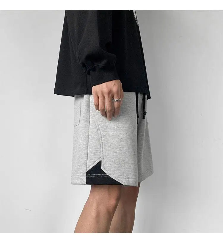 Korean fake two-piece sports basketball shorts men summer American fashion