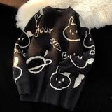 grunge knit pullover for fall and winter, oversized aesthetic with urban style, mens fashion layer for modern streetwear coll