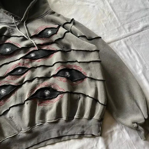 American Street Fashion Trend Loose Hoodie Men Harajuku Y2K New Hip Ho