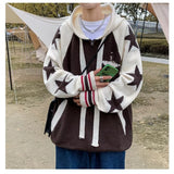 bold graphic pullover, layered streetwear look, soft knit pullover with flame design, y2k fashion statement