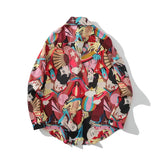 Dark Icon Patchwork Oversized Men's Shirt 2020 Summer Turn-down Collar Loose Shirts Men