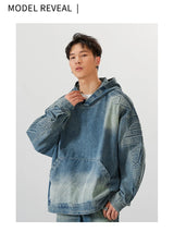 Vintage Sweatshirt Mens Hooded Pullover Hoody Fashion Oversized Hip Ho