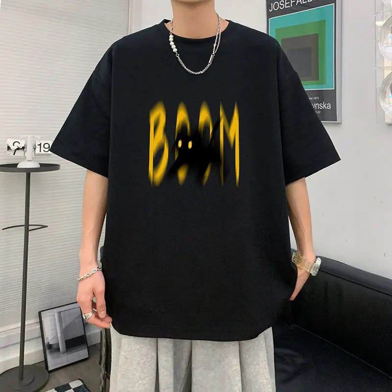 Cyberpunk Aesthetic piece – Japanese Fun And Trendy Cat Print New Short Sleeved T Shirts