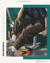 american vintage baggy cargo pants men outdoor sport military tactical sweatpants y2k straight multi pocket overalls trousers unique joggers style 465