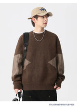 bold fire sweater, layered fit piece, aesthetic soft knit grunge sweater for cozy streetwear