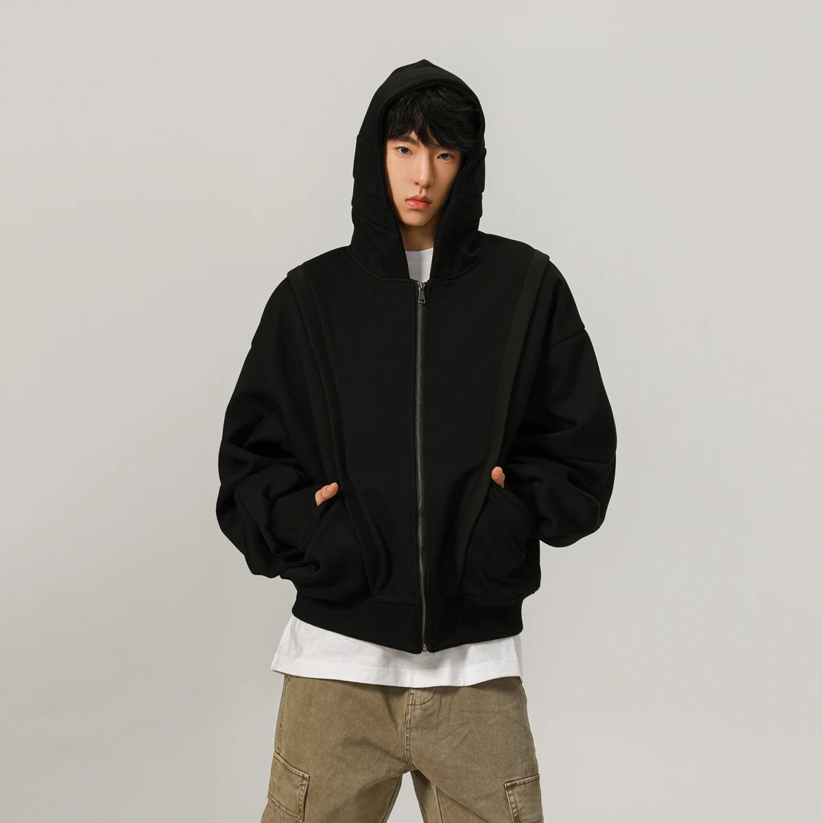 450G Hoody Sweatshirt Men Women Streetwear Fashion Loose Casual Short