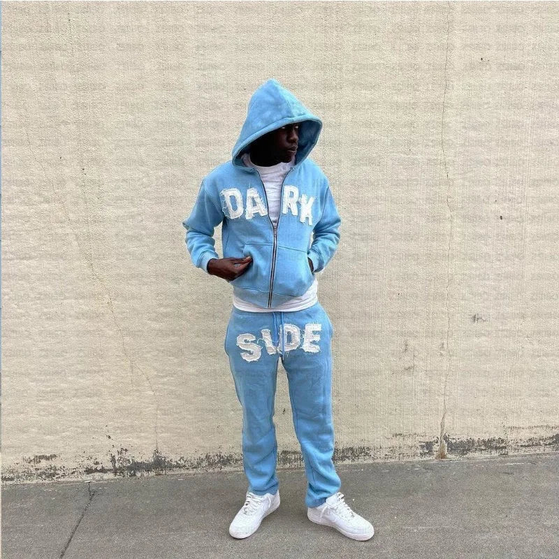 2000s hip-hop hoodie with bold typographic artwork