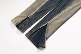 ro style men jeans double zipper blue flared denim pants luxury designer male streetwear hip hop blue baggy jeans trousers y2k unique jeans style 1040