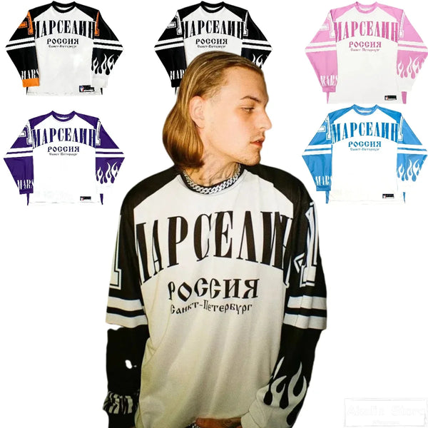Cyberpunk Vintage t-shirt – Harajuku Y2K Hip Hop Sprots Long Sleeves T Shirts Men Street