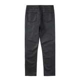 harajuku black jeans mens vibe waxed casual trousers straight pockets oversized pencil pants loose hip hop mens pants unique jeans style 4458