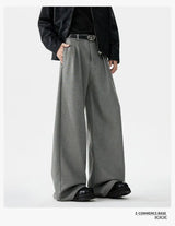 men loose casual korean streetwear fashion vintage straight wide leg suit pants trousers cityboy baggy pants unique default style 1722
