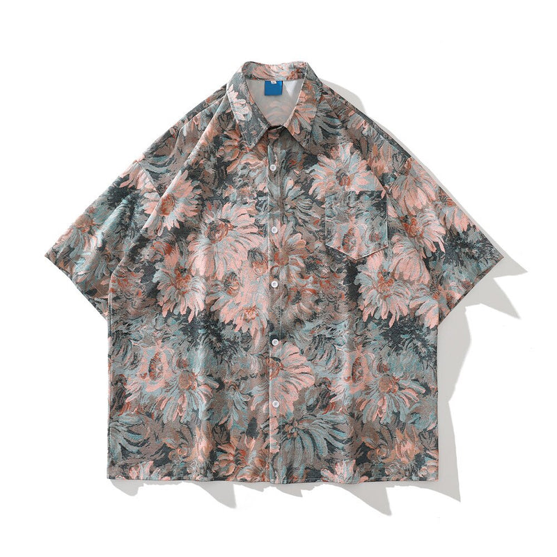 "Summer Leafs" Unisex Men Women Streetwear Graphic Shirt Daulet Apparel