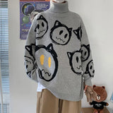 y2k fire graphic sweater, edgy streetwear for bold fashion-forward winter outfits, mens fashion layer for modern streetwear c