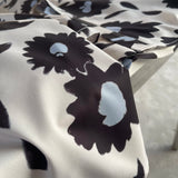 Summer 24SS Vintage Retro Black Flower Direct Print High-Street Casual Beach Style Quality Cold Short Sleeve Shirt