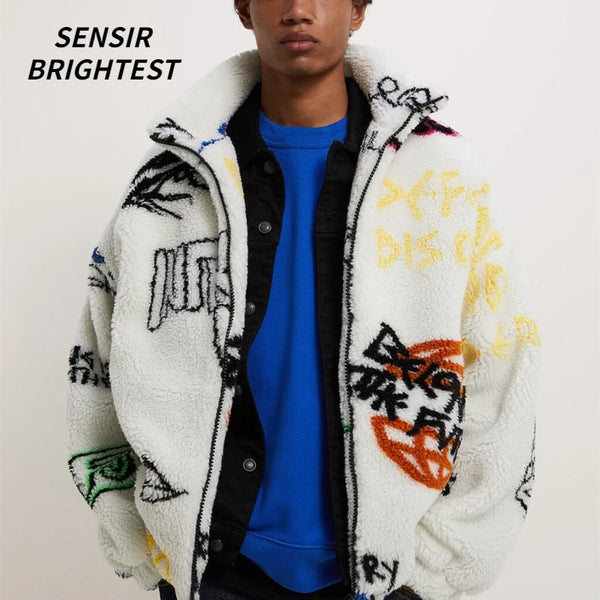 checkered bomber jacket, daily drip essential, men's streetwear fashion, oversized urban jacket, high quality cold-weather co