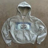Printed Personalized Patterns Street Style Street Hooded Cardigan Long