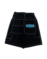 Wexwear Embroidery Shorts Skateboarding New Y2k Jeans Denim Baggy Harajuku Gym Basketball Shorts Men Letter Graphic Streetwear