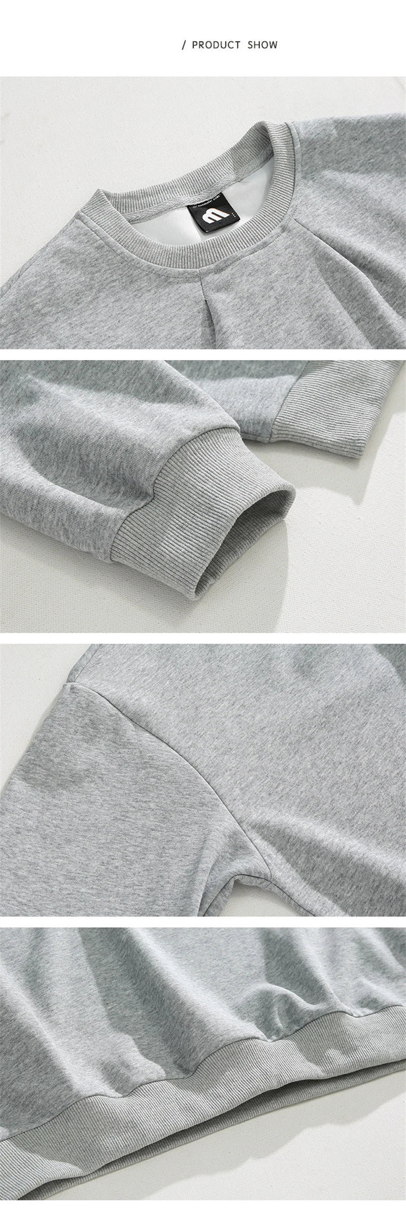 2024 Korean Fashion Crewneck Sweatshirts For Men Casual Design Pullover Y2K