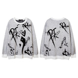 rainbowtouches men sweaters high street crew neck trendy pullover vintage loose knitted sweater spring and autumn mens clothing aesthetic street look hoodie, streetwear fashion hoodie, urban wear with bold artwork