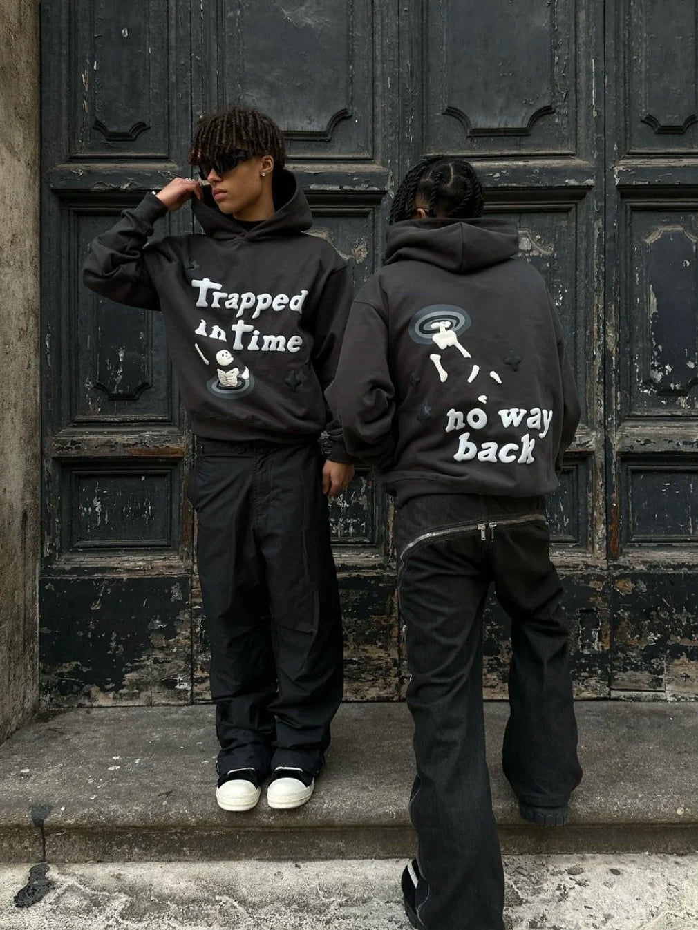 leather varsity jacket, layered cold look, cozy fashion fit, stylish street outfit, modern aesthetic appeal
