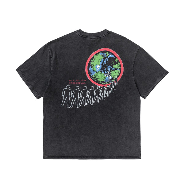 Retro Vintage Metal Rock Band T-Shirt Portrait High-Street Washed Distressed Cotton Tops T-Shirt For Summer