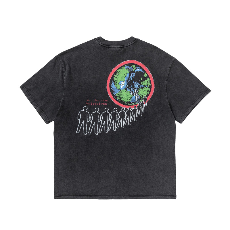 Retro Vintage Metal Rock Band T-Shirt Portrait High-Street Washed Distressed Cotton Tops T-Shirt For Summer