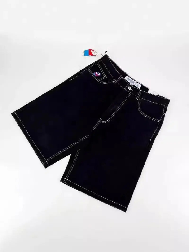 y2k polar skate big boy jeans gothic straight vintage skateboard wide leg denim pants embroidery blue loose jeans men clothing unique jeans style 3842