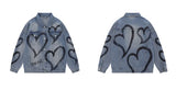 y2k heart graffiti printed denim jackets mens fashion unisex long sleeve coats outerwear hip hop casual streetwear jeans nan  - variant style c4e768 for streetwear fashion