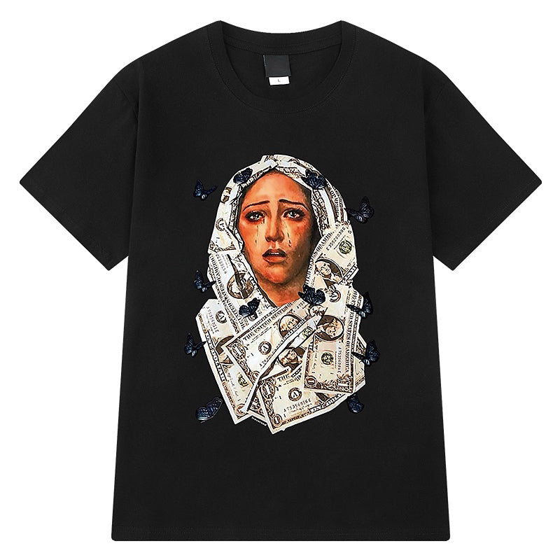 Trapwear Anime panel – Hip Hop Streetwear Black T Shirt Graphic Harajuku Printed T