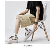 summer american casual retro shorts for men 2025 new loose straight short sweatpant streetwear fashion five point baggy bermudas unique joggers style 352