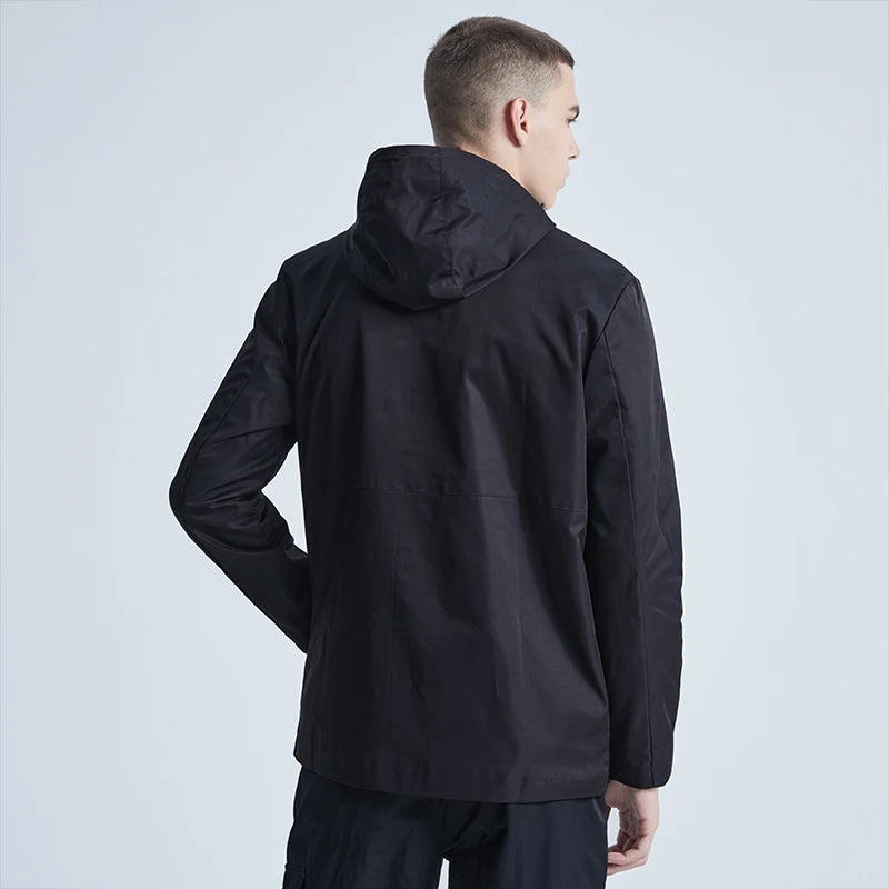 Graffiti nan hooded parka zip-up quilted